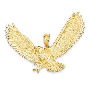 14k Yellow Gold Eagle Pendant Jewelry