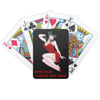 Pin Up Playing Cards Lady Luck Personalized Cards