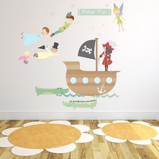 peter pan fabric wall stickers by littleprints