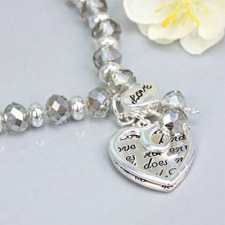 silver heart lariat necklace by lisa angel