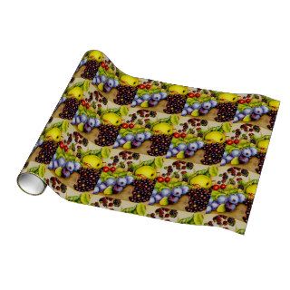 Fruits the Hedgerow fine art wrapping Gift Wrapping Paper