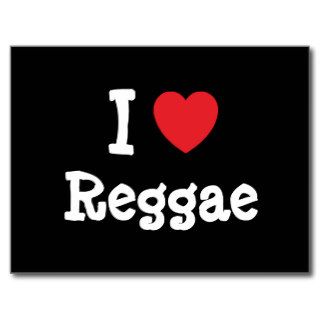 I love Reggae heart custom personalized Post Cards