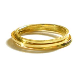 18k yellow gold stacking ring by catherine marche jewellery