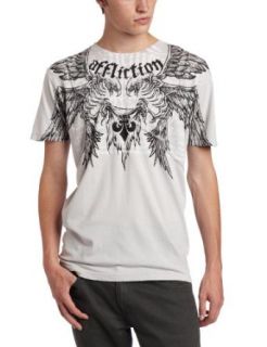 Affliction Men's Birds Of Prey Cross Tape Tee, Silver, XX Large at  Mens Clothing store