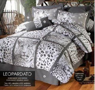 Limited Edition 'Leopardato' Complete Double Sided Comforter Set and Curtains (Queen)   Queen Comforter Set Leopard