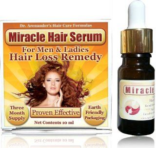     Balding Prevention    Reduce to Eliminate Hair Loss    Reduce or Eliminate Graying    Improves Scalp Health    Stimulates Hair Growth and Health of Hair    Adds Luster to Dry Lifeless Hair   Hair Loss Remedy    Miracle Hair Serum    3 Mont