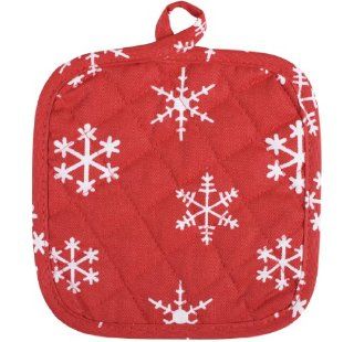 Gourmet Classics Holiday Snowflake Square Potholder   Kitchen Towels And Hot Pads