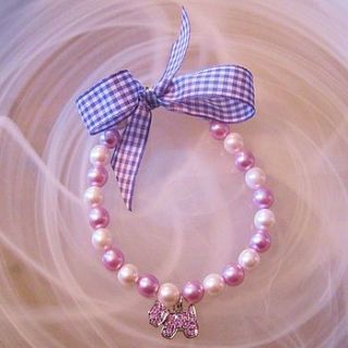 dog pearl necklace by bijou gifts