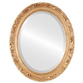 Shop Ornate wood Oval Beveled Wall Mirror in a Gold Rome style Gold Paint Frame 16x20 outside dimensions at the  Home Dcor Store. Find the latest styles with the lowest prices from OvalAndRoundMirrors