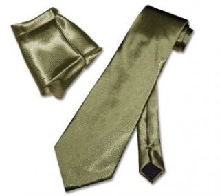 Solid OLIVE GREEN NeckTie & Handkerchief Matching Neck Tie Set at  Mens Clothing store