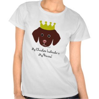 Chocolate Labrador Fun Cartoon Illustration Shirt