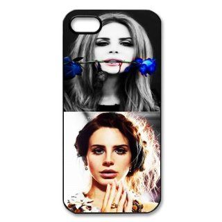 Singer Lana Del Rey Design 1 Print Black Case With Hard Shell Cover for Apple iPhone 5S Cell Phones & Accessories