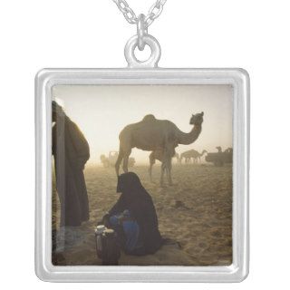 Bedouins cooking on the sand,Sahamah, Oman Necklace