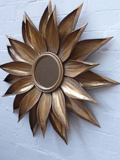 gold sunflower mirror by daisy west
