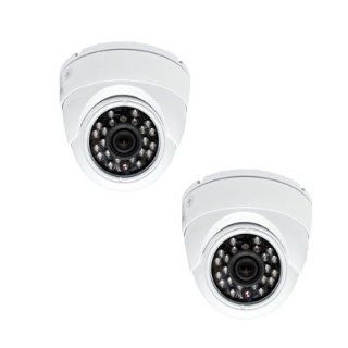 (2) 520TVL 1/3" Sony CCD Aluminum Dome Indoor Security Camera with Power Adapter Kit   26 IR LED, 3.6mm Lens Wide Angle. Good for Indoor Surveillance. Super Low 0 Lux Minimum  Camera & Photo