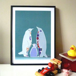 penguin print by nancy edwards