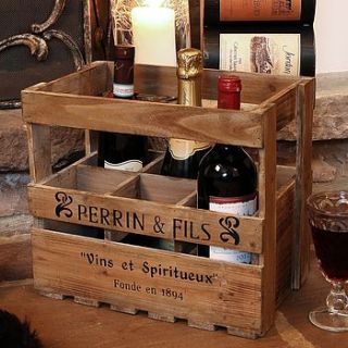 six bottle wine storage crate by dibor
