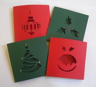 mini christmas laser cut card pack by sweet pea design