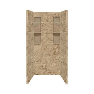 Style Selections 36 in W x 36 in D x 80 in H Sand Mountain Solid Surface Shower Wall Surround Side and Back Panels