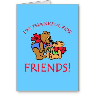 I'm Thankful for Friends Thanksgiving Apparel Card