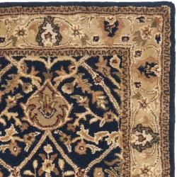 Handmade Mahal Blue/ Gold New Zealand Wool Rug (2'6 x 12') Safavieh Runner Rugs