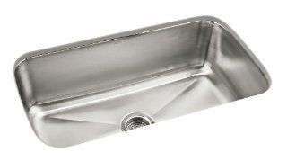 Sterling 11605 NA Carthage 32 inch by 18 inch Under mount Single Bowl Kitchen Sink, Stainless Steel   Stainless Steel Laundry Sinks  