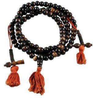 Premium Quality Tibetan 8mm Dark Yak Bone Prayer Beads, Tibetan Mala, Yak Bone Necklace, #6 Jewelry