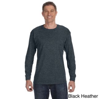 Jerzees Jerzees Mens 50/50 Heavyweight Blend Long Sleeve T shirt Black Size XL