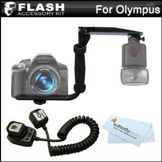 Rotating Flash Bracket Grip + Off Camera AF TTL Cord For Olympus EP 1, EP 2, E P3, E PL2, E PL3, E 410E 510E 520E 620E 30 And OM D E M5 Digital Camera  On Camera Video Lights  Camera & Photo