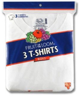 Fruit of the Loom Boy's 3 Pack Crew Neck Tee   #525B Clothing