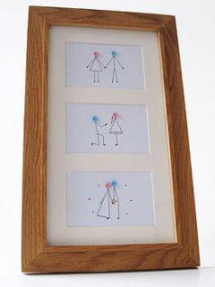 'happy couple' framed print by mrs l cards