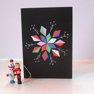 pack of kaleidoscope christmas star cards by becky baur