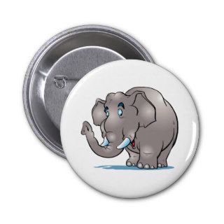 Cute Elephant Pinback Buttons