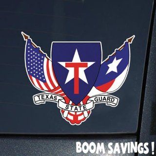 US Army Texas State Guard Dual Flags  6" Decal Sticker Automotive