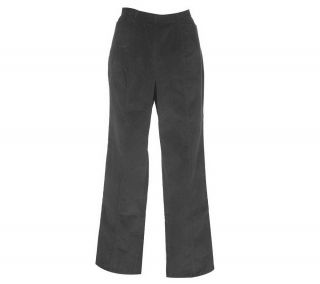 Denim & Co. Petite Classic Waist Stretch Corduroy Pants w/ Seam Details —