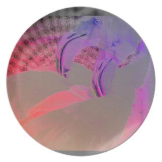 Pink Flamingo Art Party Plate