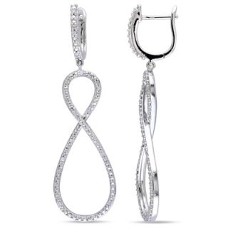 10 CT. T.W. Diamond Infinity Loop Drop Earrings in Sterling Silver
