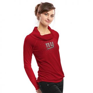 Meesh & Mia Women's NFL Bling Logo Cowl Neck Sweater   Giants