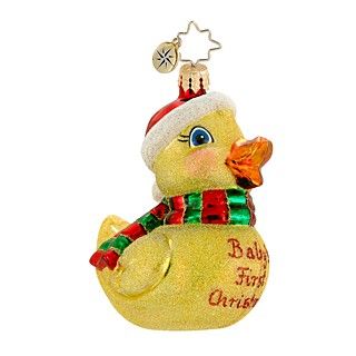 Christopher Radko Baby's First Christmas Yellow Duck Ornament's
