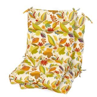 3 section Contemporary Outdoor Esprit High Back Chair Cushion (set Of 2)