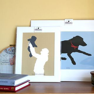 personalised silhouette print reprint by cat's print shop