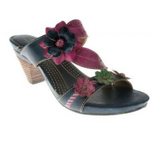 Spring Step Style Lona Leather Slide Sandals —