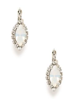 White Opal Crystal Drop Earrings by Elizabeth Cole