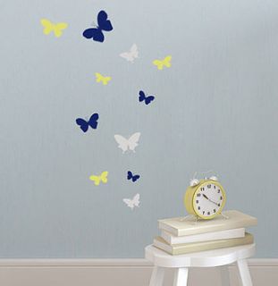 set of mini butterfly stickers by leonora hammond