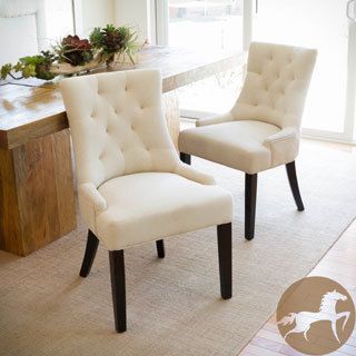 Christopher Knight Home Hayden Tufted Beige Dining Chair (set Of 2)