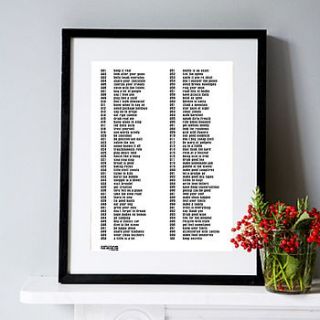 '100 secrets to life' art print by pearl and earl