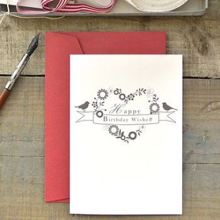 'happy birthday wishes' card by paper and inc