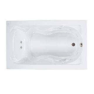 Cadet Everclean 5 foot White Whirlpool Tub With Reversible Drain