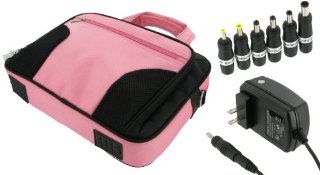 rooCASE 2n1 Acer AO532h 2326 10.1 Inch Onyx Blue Netbook Carrying Case and DC Wall Adapter Charger   Pink / Black Deluxe Bag Computers & Accessories