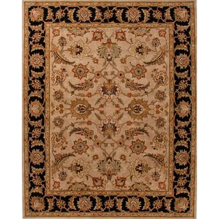 Hand tufted Traditional Oriental Pattern Brown Rug (9 X 12)